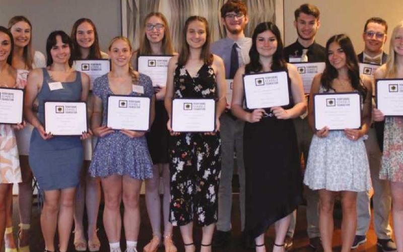 Above are recipients of scholarships presented at the Perrysburg Schools Foundation recognition banquet.