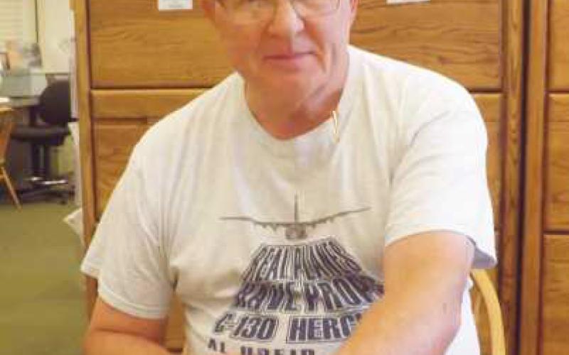 Above, during his time in the U.S. Air Force, Gauger earned the rank of Master Sergeant, E-7. “There are no free thinkers in basic training,” he said.
