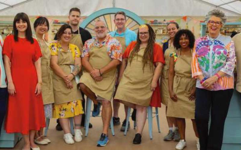 Brad Gessner will be the featured speaker at the Holiday Cookie Festival on October 12. He is pictured with fellow competitors and judges of the Great American Baking Show.