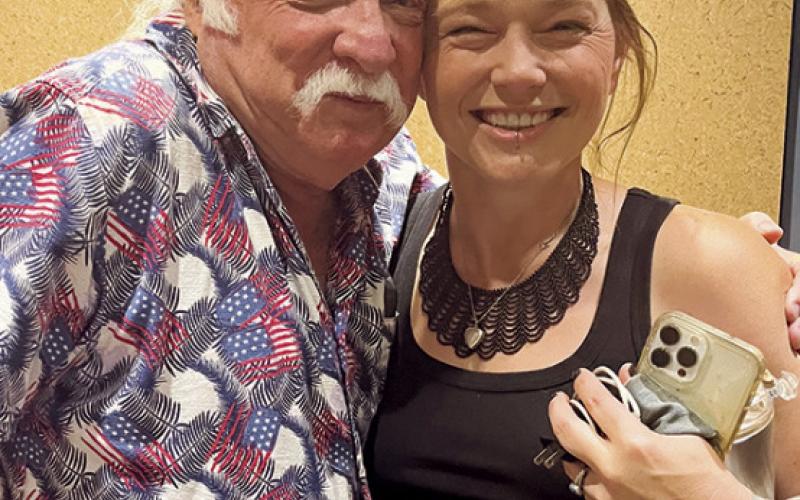 Long-time friend and legendary area musician Bobby May joined Bowersox as a guitarist during the concert.