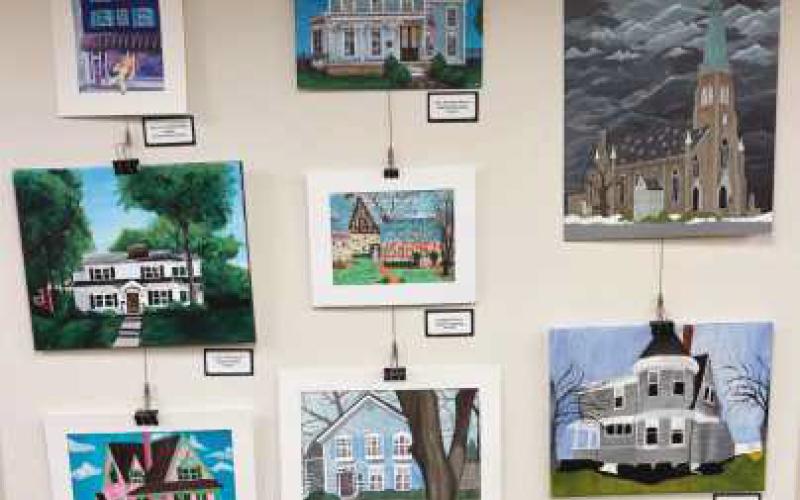 Selection of paintings included in the exhibit.