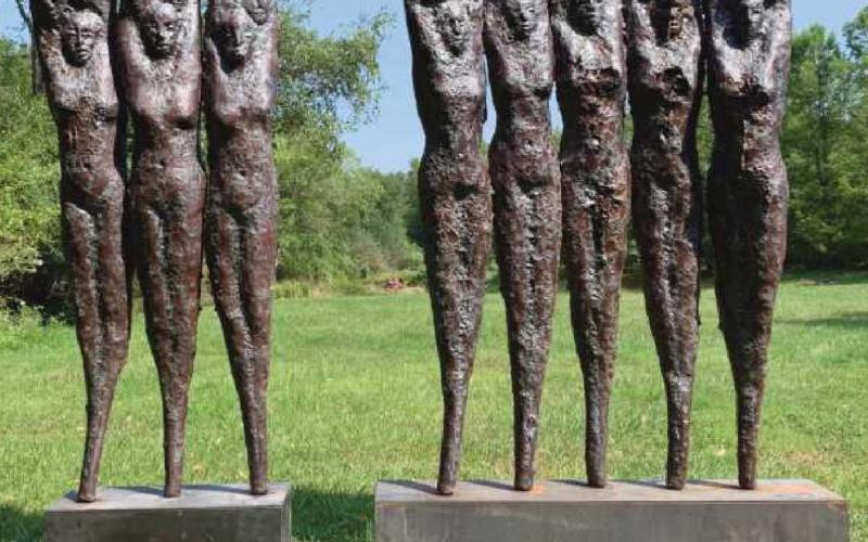 Above, ‘Wall’ by Mark Chatterley, one of the works featured in the new Sculpture Walk exhibit.
