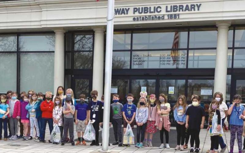 St. Rose second-graders enjoy visit to Way Library