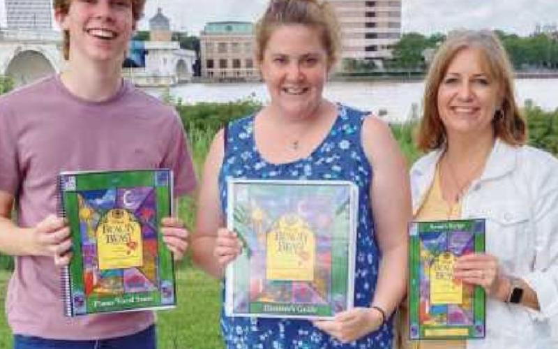 Leaders of the Act 2 Productions theatre camp are, from left: Lucas Patterson, Rebecca Schmidt and Heather Schneemann.