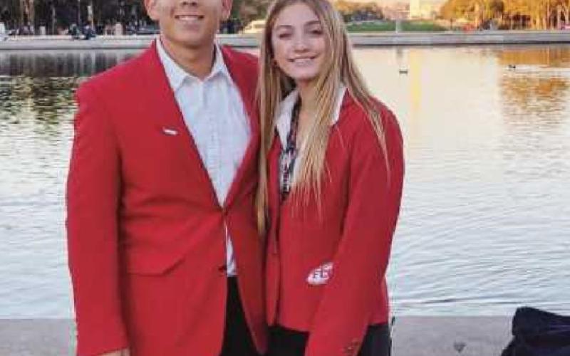 Nick Pineda, left, with Grace Garee in Washington D.C.