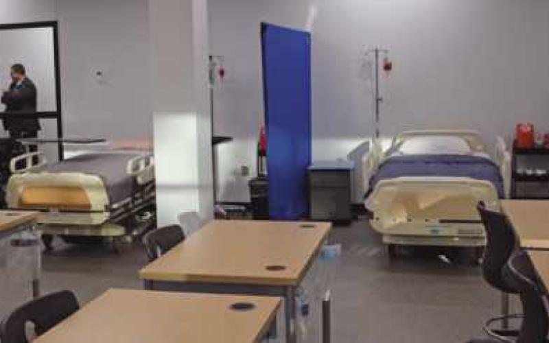 Students moved into this new phlebotomy and health sciences laboratory the week of October 14.