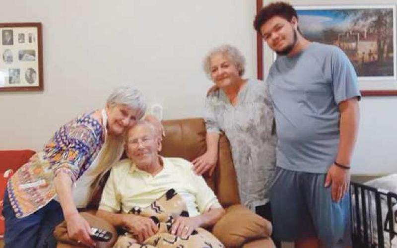 Dorothy and Al Stanton with their daughter Sally Krist and their great-grandson Marc Caldwell III.