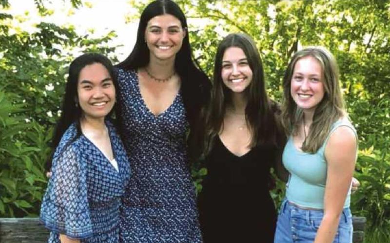 Among the 2021 winners, from left are: Faith Obaoh, Emma Hunter, Quinn Baumgartner and Allison Fellman.