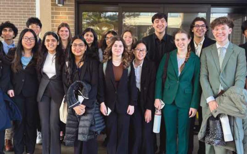 2025 State Qualifiers, from left, front row: Maanya Parikh, Anushree Verma, Cindy Ma, Ria Khatri, Aymana Alam, Gabriella Briscoe, Kate Wu, Sydney Wolfinger, Seth Ermie and Anwyn Sawaya. Back row: Ella Hahn, Shubham Brahme, Patrick Chen, Elyssa Hinesman, Jia Thakker, Nithya Rajan, Iris Weisstein, Jacob Nahhas, Jordan Nahhas and Robinson Zhang. Not pictured: Alex Ban.