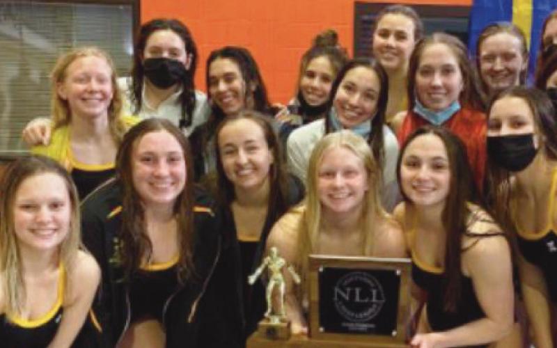 PHS girls swim to first place in NLL championship, boys come in close second to Napoleon; Recker wins diving
