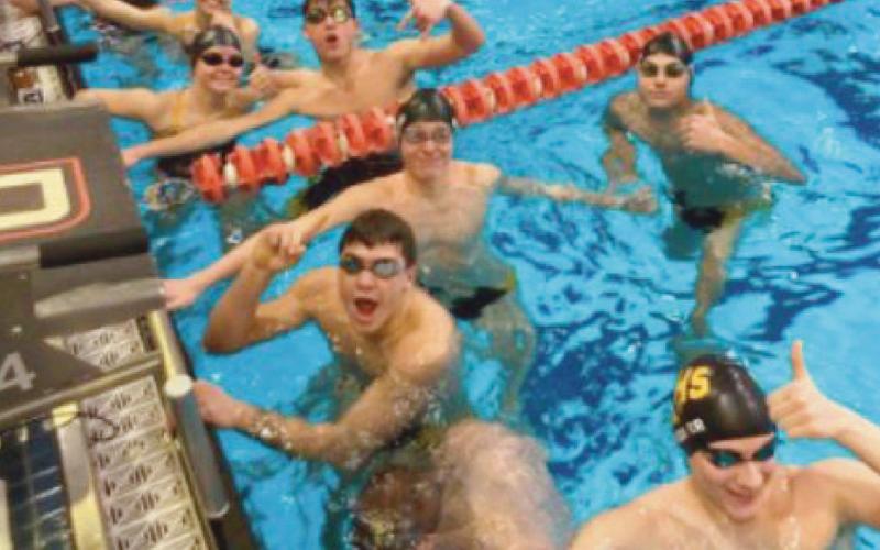 PHS girls swim to first place in NLL championship, boys come in close second to Napoleon; Recker wins diving