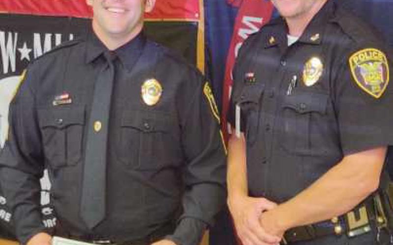From left: Sergeant Tyler Gearig and Police Chief Matt Gazarek.