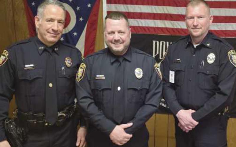 From left: Gladney, newly promoted Detective Sergeant Jeffrey Slusher and Gazarek.