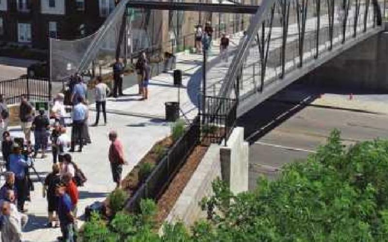 New pedestrian bridge connecting Glass City, International parks dedicated