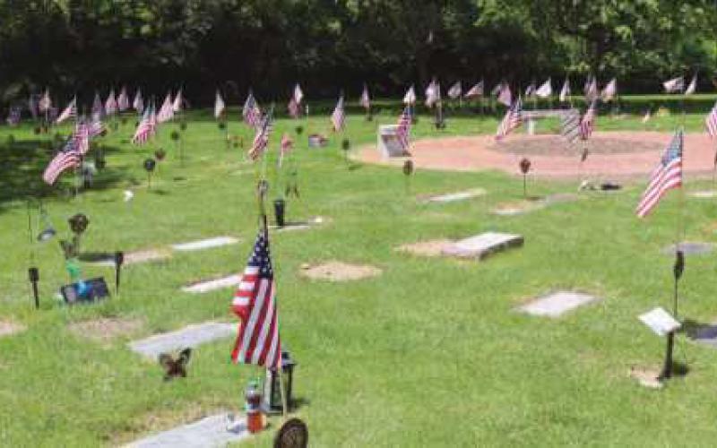 American flags were placed next to veteran graves at Saint Rose and Fort Meigs cemeteries by the Perrysburg American Legion Post 28.