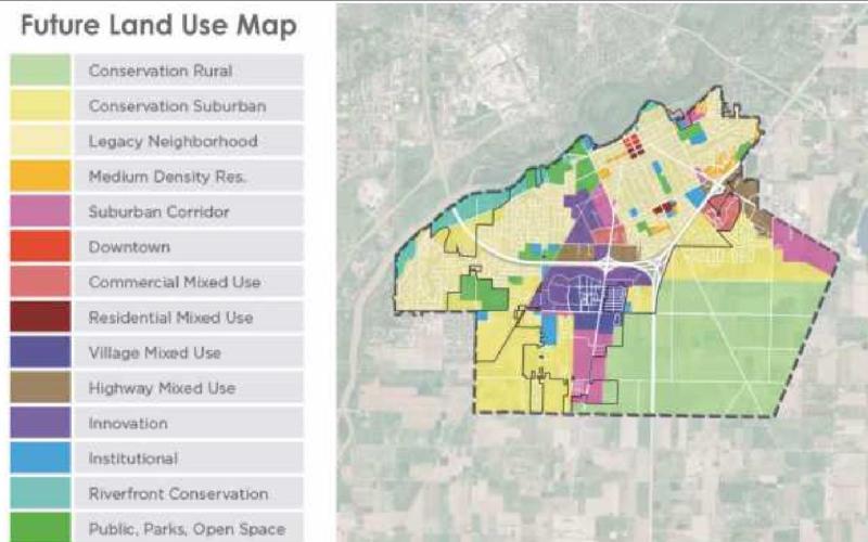 The land use map is a blueprint for how and where the city should grow. “It guides and informs future development applications and re-zonings, gives direction for how and where to make future capital improvements, sets expectations for the private sector, identifies areas for economic investments and incentives. “It is not zoning but informs future zoning changes,” Mr. Domini said.