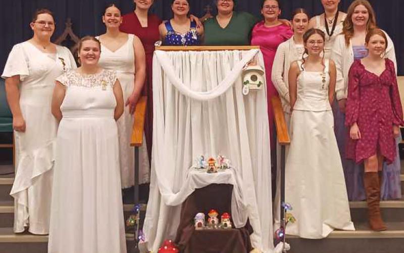 Attendees of the International Order of Rainbow Girls semi-annual installation of officers.