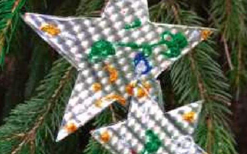 Holiday shimmer and shine from cookie sheet ornaments