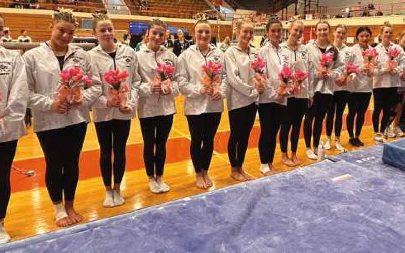 From left, Meredith Kulmatycki, Kylee Ruiz, Ashley Cherry, Lillian Wood, Abbi Lee, Janie Snyder, Emily Maines, Lauren Cline, Sydney Wolfinger, Valerie Ward, Kassia Deng, Elise Findling, Alli Savage, Madalynn Brossia and McKenna Conley.