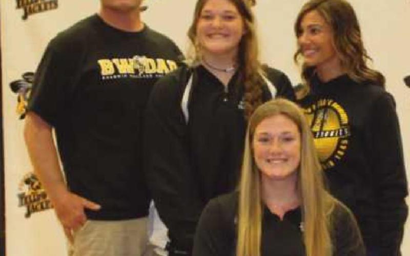 Bella Vaillant will play basketball for Baldwin Wallace University where she plans to study pre-law. Pictured with her are her parents Matt and Angela and her sister, Lexie.