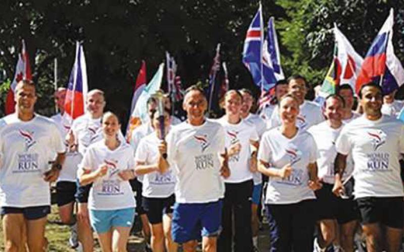 Peace Run torch passing in Perrysburg