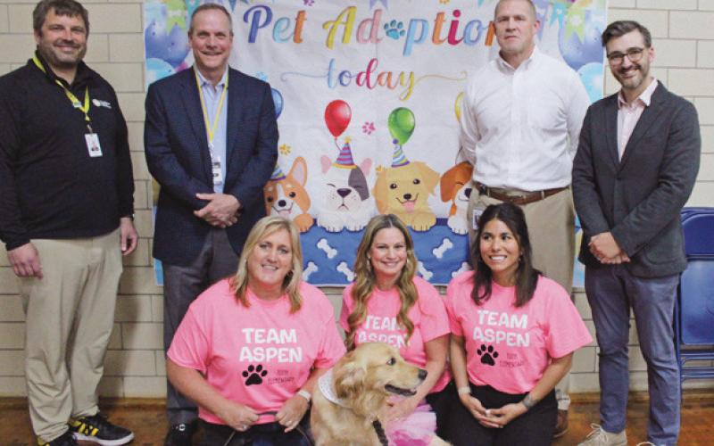 Toth Elementary students welcome Aspen on her adoptiversary