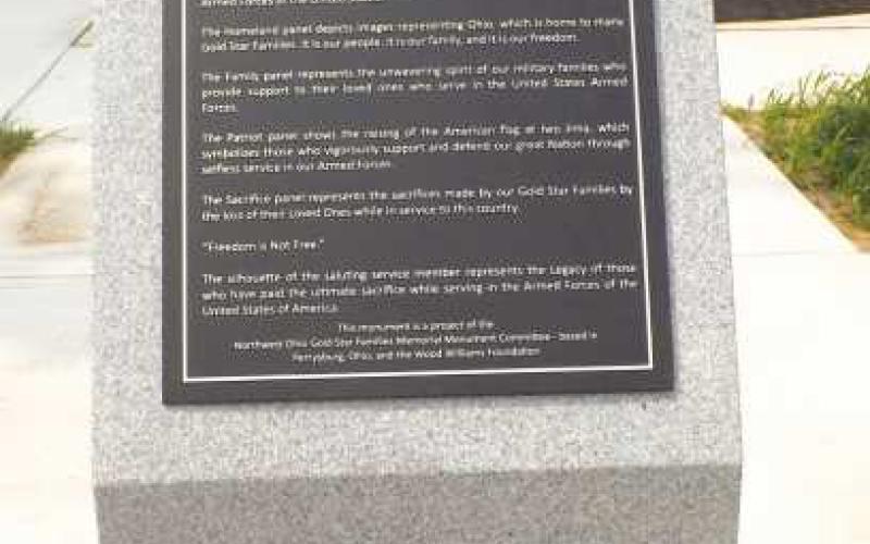 Pedestal installed at Gold Star memorial