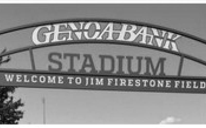 The sign for the newly-crowned GenoaBank Stadium, home of Genoa Area High School’s Comets.