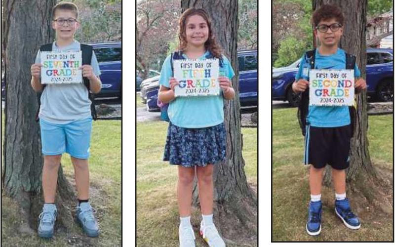 Jackson Meek, 7th grade. Lillian Meek, 5th grade. William Meek, 2nd grade at Woodland.