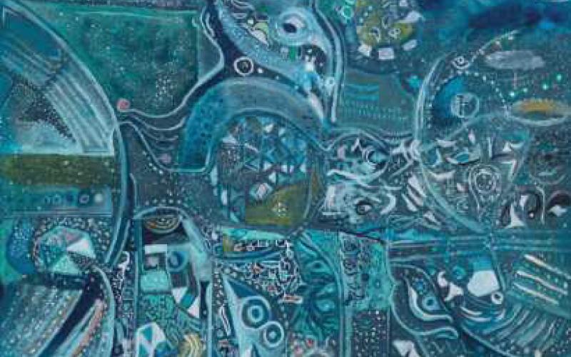 Alexander “Skunder” Boghossian (Ethiopian, 1937–2003), Untitled, 1966, oil on canvas; Chrysler Museum of Art, Museum purchase 2020.32.