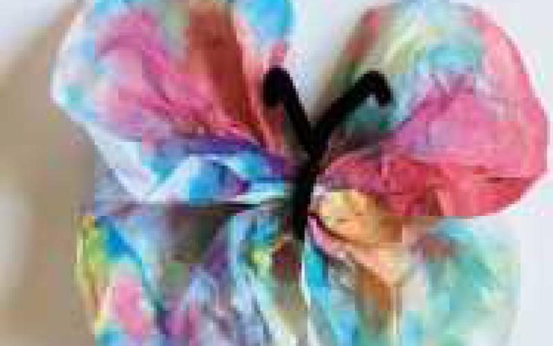 Easy to make coffee filter butterfly