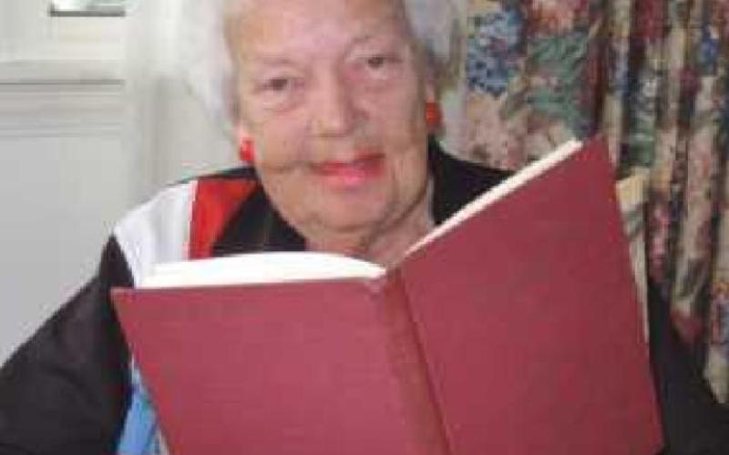 Ms. Danford in 2010 holding “The Perrysburg Story.”