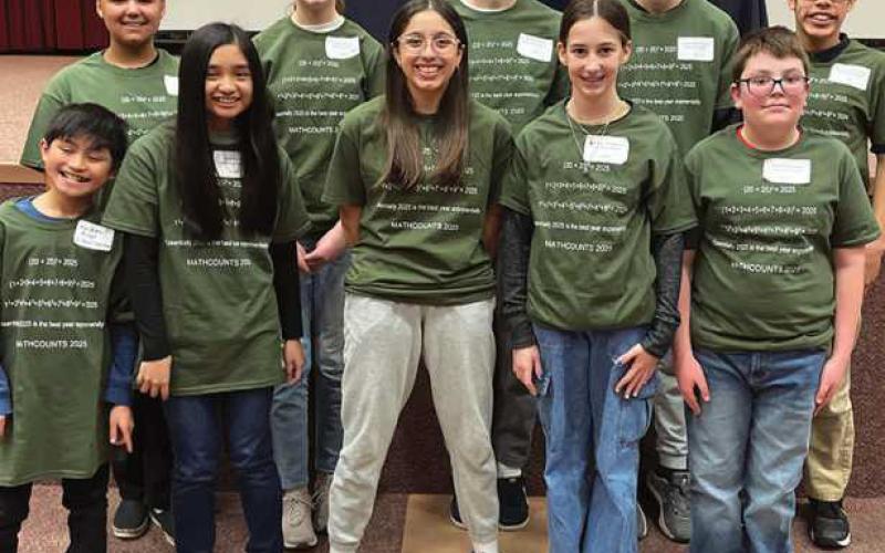 Left to right, front row: Kaiden Bicol, Ellie Bicol, Juanita Londono, Reagan Anderson and Rhys Chenevert. Back row: Maya Engle, Gracie Borgelt, Bobby Namay, Ashton Steinhauser and Santiago Rios-Sosa.