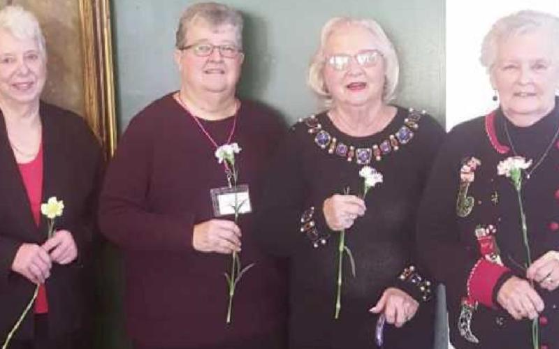 Towne Club of Toledoʼs new officers for 2022 are, from left: Marilyn Church of Perrysburg, treasurer; Linda Jastrzemski of Point Place, first vice president; Sue Burkett of Waterville, second vice president; and Sue Seary of Toledo, president. Not pictured is Sandy Ellsworth of Perrysburg, secretary.