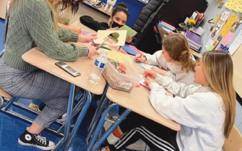 PHS Spanish Club creates Valentine’s Day greetings for elderly residents