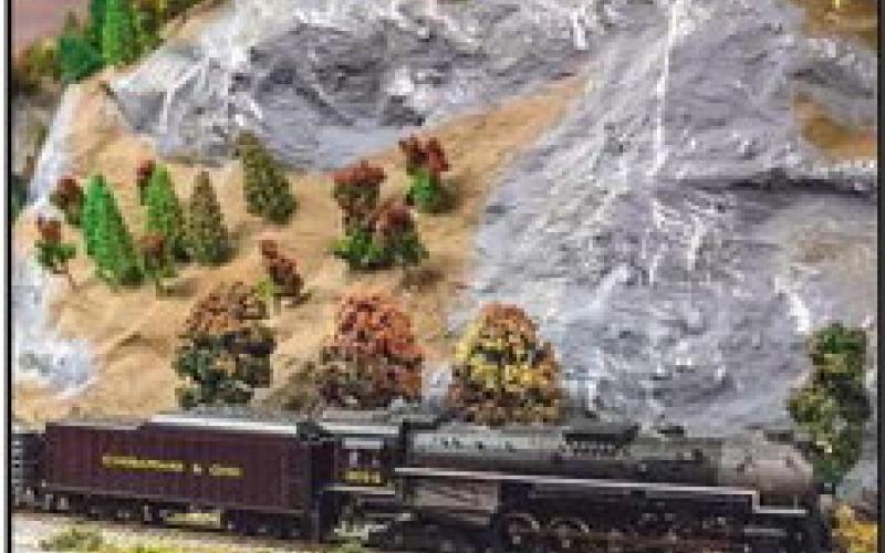 One of the model train scenes featured by the Blissfield Model Railroad Club.