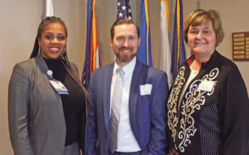 From left are Andrea Gwyn, president of Mercy Hospital Perrysburg, Wood County Health Commissioner Ben Robison, and Wood County Commissioner Doris Herringshaw.