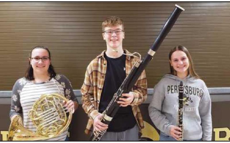 Some of the new instruments with appreciative musicians.