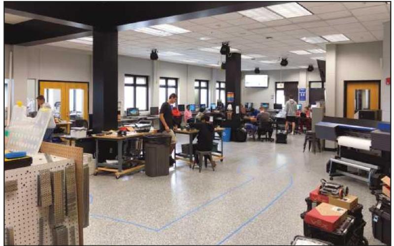 The STEM lab at Perrysburg Junior High School.