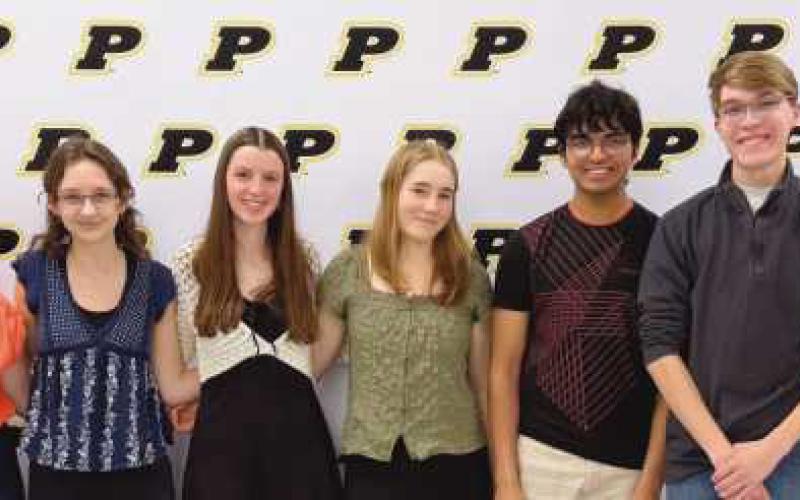 The following students were recognized as National Merit commended students, performing in the 97th percentile nationally on the PSAT (not all pictured): Brayleigh Becken, Elizabeth Crawford, Lucas Graham, Inesh Gupta, Connor Hastings, Emily Koedam, Calli Peer, Nina Rando, Andrew Seiverth, Sofia Shine, Ethan Williamson and Emily Wilson.