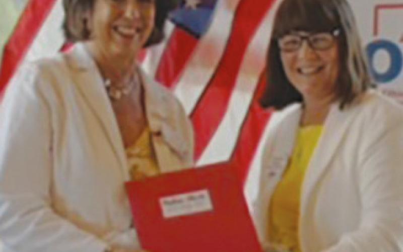 Pictured from left: Perryburg resident Marlena Kleine and Pat Davies, OFRW First Vice President.
