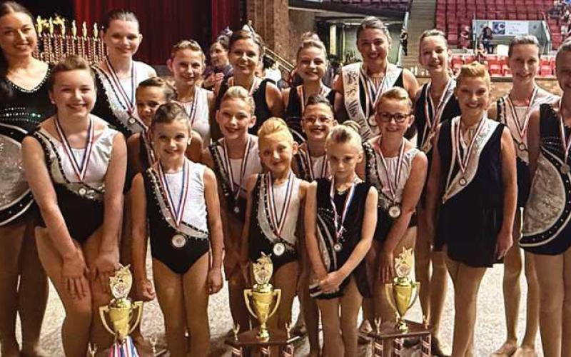 The Sophisticate’s team twirling competitors