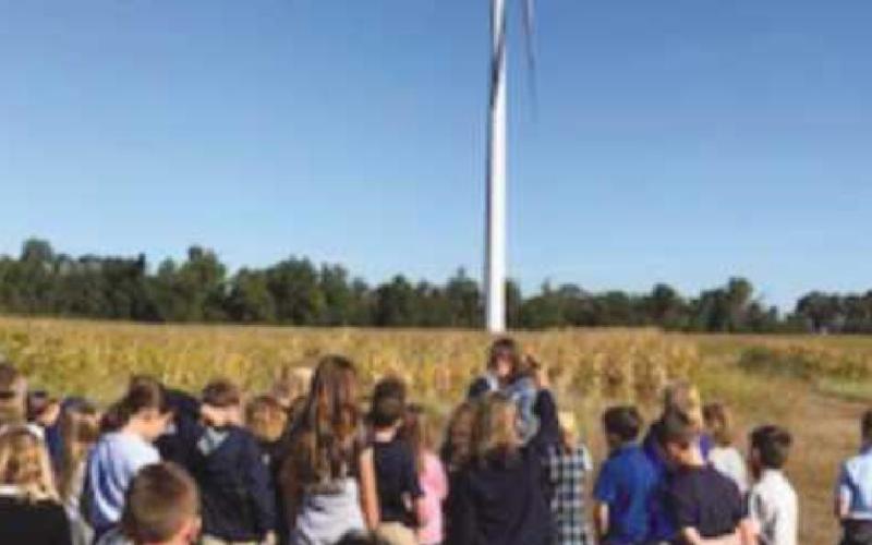 St. Rose students visit BG wind farm turbines