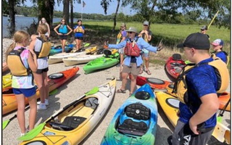 St. Rose students kayak on Maumee River