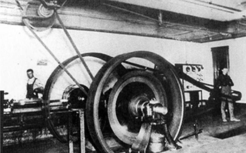 Dynamo Generator in Witzler's Power Plant, 1900