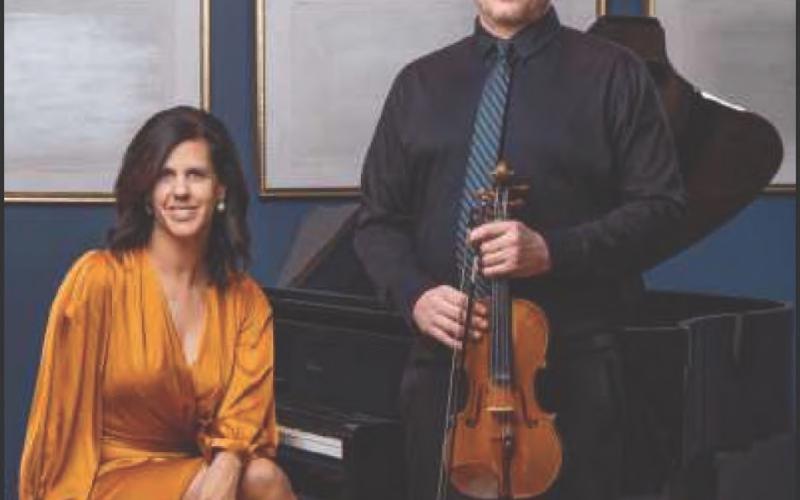 Susan Bernard, piano, and Aaron Rutter, violin.