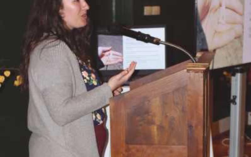 Laura Bossio, University of Michigan archaeologist, was the guest speaker.