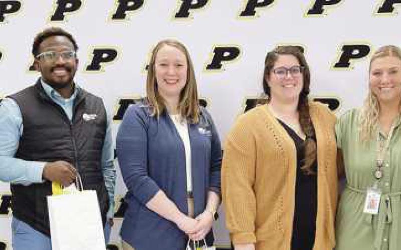 Left to right: board of education member Laura Meinke, Jon Dorcely and Tina Mendoza from United Way, Brittany Kahyaoglu from Perrysburg Heights Community Center, Perrysburg Schools Social Worker Morgan Casey and Chris Harper.