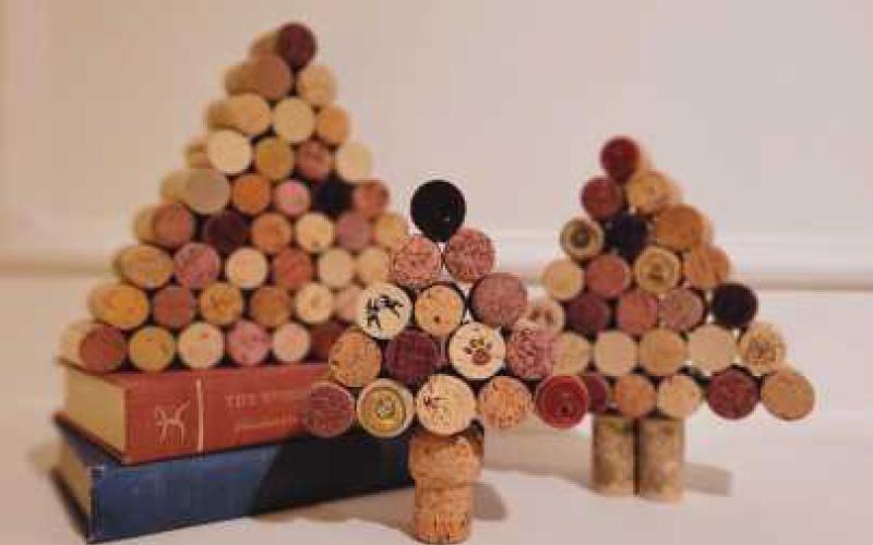 Way Library’s adult craft class will make Christmas trees using wine corks.