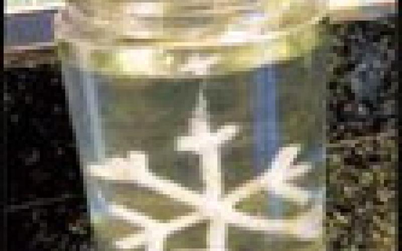 Two ingredient snowflake ornaments